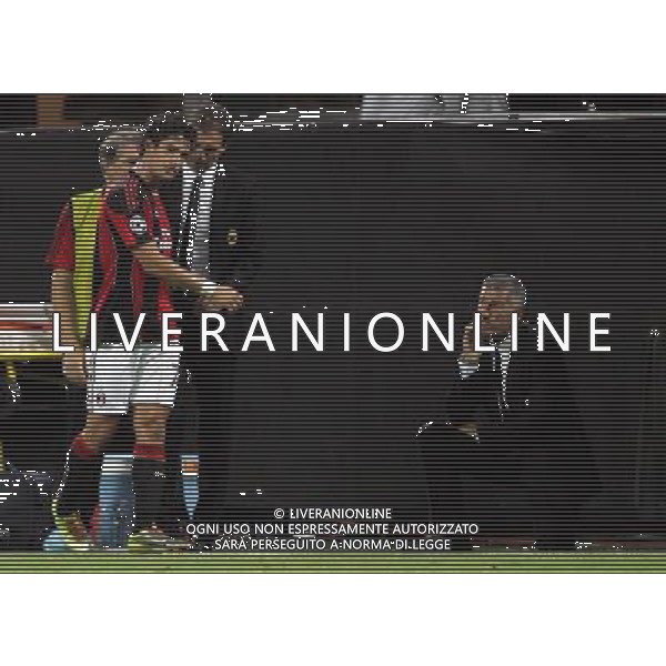 Milan - Auxerre Champions League 15/09/2010 nella foto massimiliano allegri e alexander pato ©luzzani/Agenzia Aldo Liverani Sas