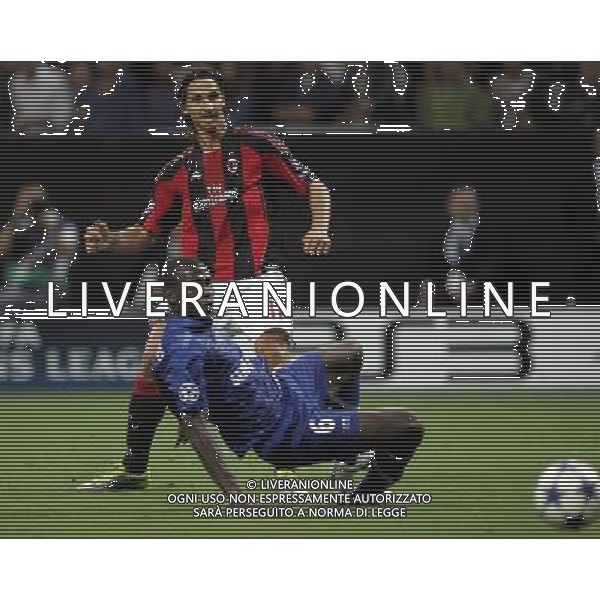 Milan - Auxerre Champions League 15/09/2010 nella foto il secondo gol di zlatan ibrahimovic ©luzzani/Agenzia Aldo Liverani Sas