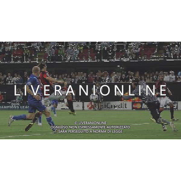 Milan - Auxerre Champions League 15/09/2010 nella foto il primo gol di zlatan ibrahimovic ©luzzani/Agenzia Aldo Liverani Sas