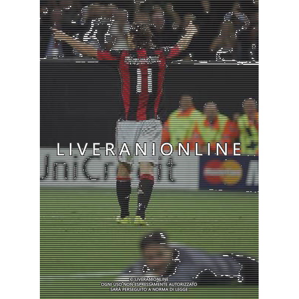 Milan - Auxerre Champions League 15/09/2010 nella foto esultanza dopo il gol di zlatan ibrahimovic ©luzzani/Agenzia Aldo Liverani Sas