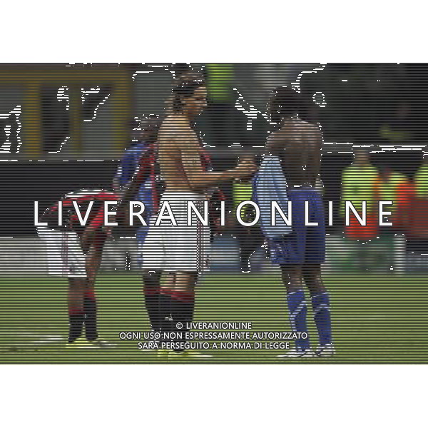 Milan - Auxerre Champions League 15/09/2010 nella foto zlatan ibrahimovic a fine gara ©luzzani/Agenzia Aldo Liverani Sas