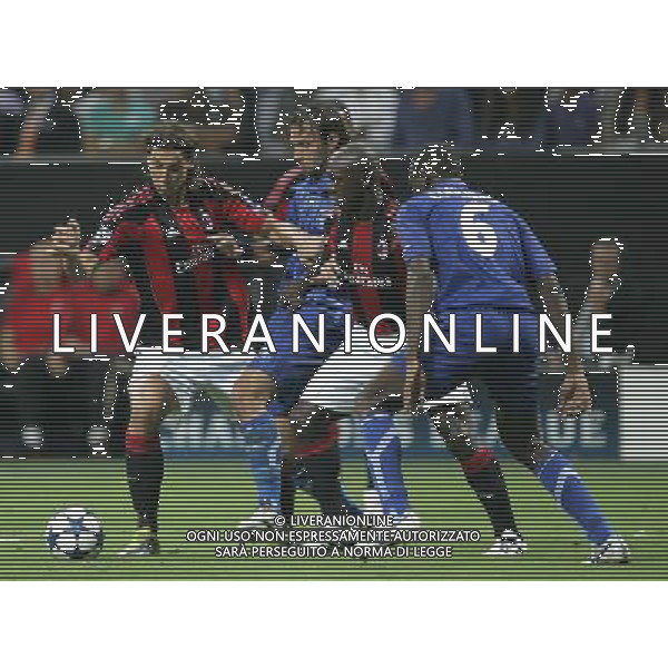 Milano 15-09-2010 Champions League 2010/11 Milan-Auxerre 2:0 nella foto zlatan ibrahimovic, cedric hengbart, clarence seedorf e adama coulibaly ph marco luzzani/ag aldo liverani s.a.s.