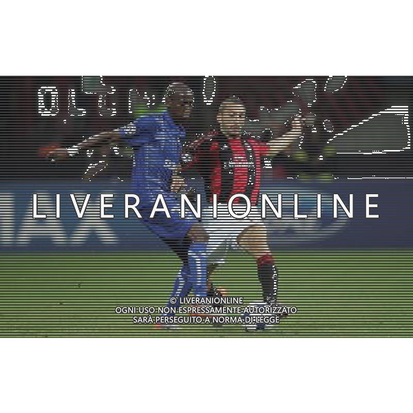 Milano 15-09-2010 Champions League 2010/11 Milan-Auxerre 2:0 nella foto steeven langil e gianluca zambrotta ph marco luzzani/ag aldo liverani s.a.s.