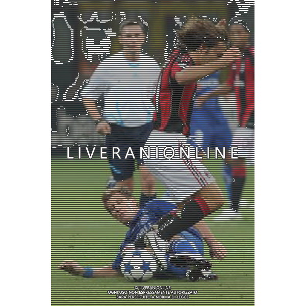 MILANO 15.09.2010-CHAMPIONS LEAGUE MATCH GROUP G MILAN - AJ AUXERRE 2:0 NELLA FOTO VALTER BIRSA ANDREA PIRLO FOT. PIOTR KUCZA/NEWSPIX.PL/AG ALDO LIVERANI ONLY ITALY 