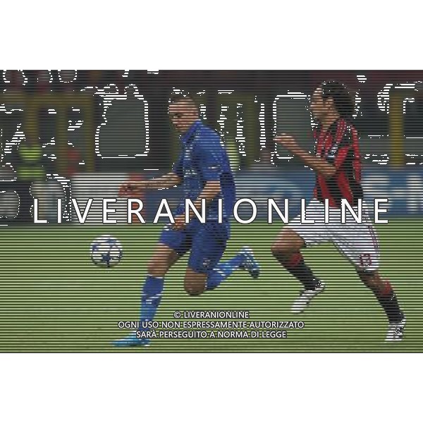 MILANO 15.09.2010-CHAMPIONS LEAGUE MATCH GROUP G MILAN - AJ AUXERRE 2:0 NELLA FOTO IRENEUSZ JELEN ALESSANDRO NESTA FOT. PIOTR KUCZA/NEWSPIX.PL/AG ALDO LIVERANI ONLY ITALY 