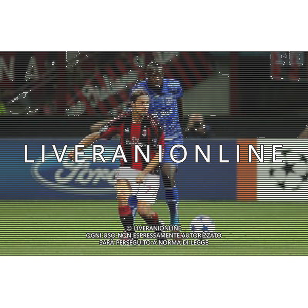 MILANO 15.09.2010-CHAMPIONS LEAGUE MATCH GROUP G MILAN - AJ AUXERRE 2:0 NELLA FOTO (P) DENIS OLIECH (AUXERRE ) -LUCA ANTONINI FOT. PIOTR KUCZA/NEWSPIX.PL/AG ALDO LIVERANI ONLY ITALY 