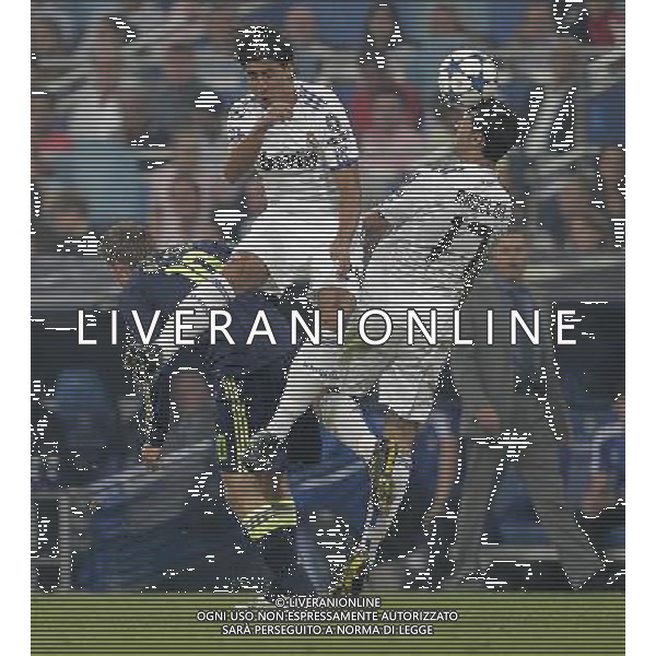 MADRID (15/(09/2010).- Champions League match Real Madrid vs Ajax Amsterdam. Sami Khedira, ALvaro Arbeloa and Siem De Jong. Photo: Cesar Cebolla / ALFAQUI - AG. ALDO LIVERANI SAS ITALY ONLY REAL MADRID vs AJAX - CHAMPIONS LEAGUE 2010-2011