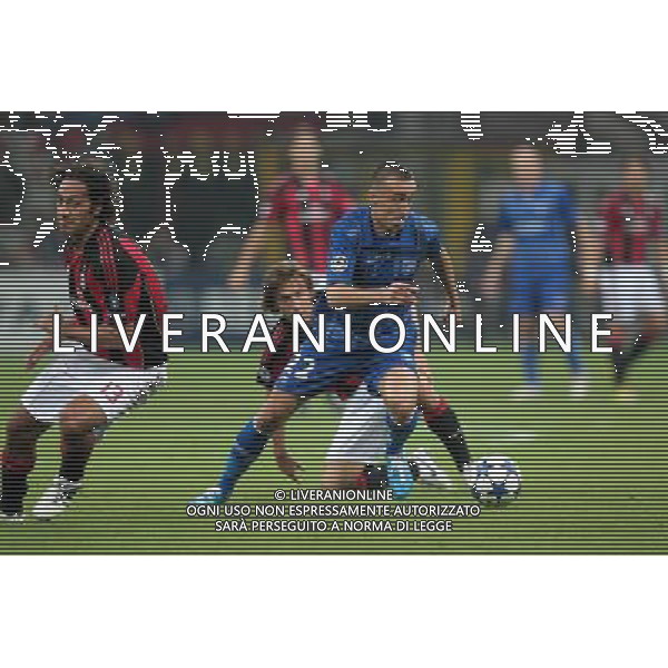 MILANO 15.09.2010-CHAMPIONS LEAGUE MATCH GROUP G MILAN - AJ AUXERRE 2:0 NELLA FOTO ALESSANDRO NESTA (L), ANDREA PIRLO (C), IRENEUSZ JELEN (R) FOT. PIOTR KUCZA/NEWSPIX.PL/AG ALDO LIVERANI ONLY ITALY 