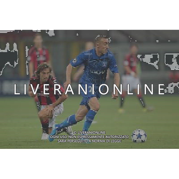 MILANO 15.09.2010-CHAMPIONS LEAGUE MATCH GROUP G MILAN - AJ AUXERRE 2:0 NELLA FOTO ANDREA PIRLO (L), IRENEUSZ JELEN (P) FOT. PIOTR KUCZA/NEWSPIX.PL/AG ALDO LIVERANI ONLY ITALY 