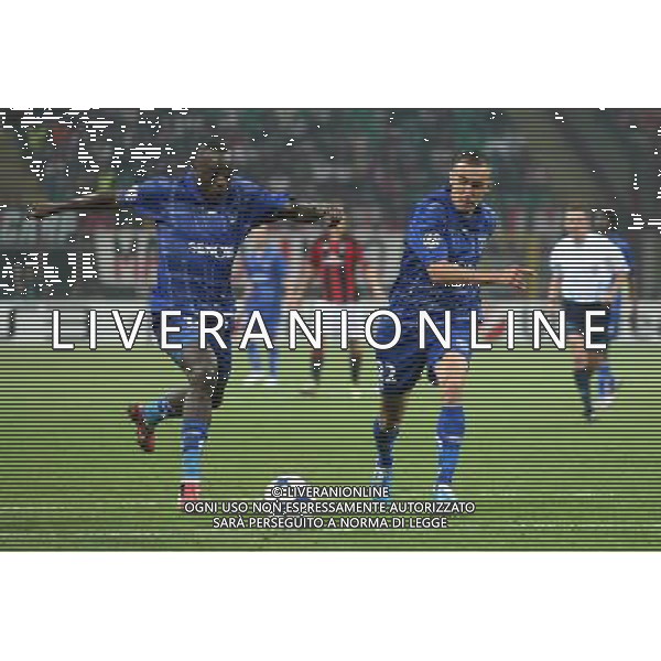 MILANO 15.09.2010-CHAMPIONS LEAGUE MATCH GROUP G MILAN - AJ AUXERRE 2:0 NELLA FOTO DENIS OLLECH (L), IRENEUZ JELEN (R) FOT. PIOTR KUCZA/NEWSPIX.PL/AG ALDO LIVERANI ONLY ITALY 