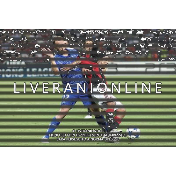 MILANO 15.09.2010-CHAMPIONS LEAGUE MATCH GROUP G MILAN - AJ AUXERRE 2:0 NELLA FOTO JEAN-PASCAL MIGNOT RONALDINHO FOT. PIOTR KUCZA/NEWSPIX.PL/AG ALDO LIVERANI ONLY ITALY 