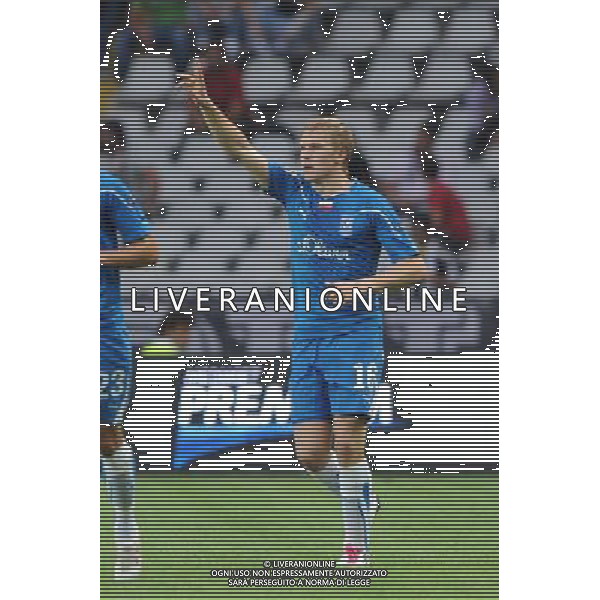16-09-2010 Torino Juventus Lechz Poznac Europa League 2010 2011 Nella foto: esultanza gol rudnevs ag aldo liverani