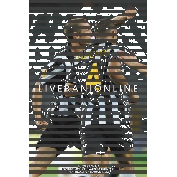 16-09-2010 Torino Juventus Lechz Poznac Europa League 2010 2011 Nella foto: esultanza gol chiellini ag aldo liverani