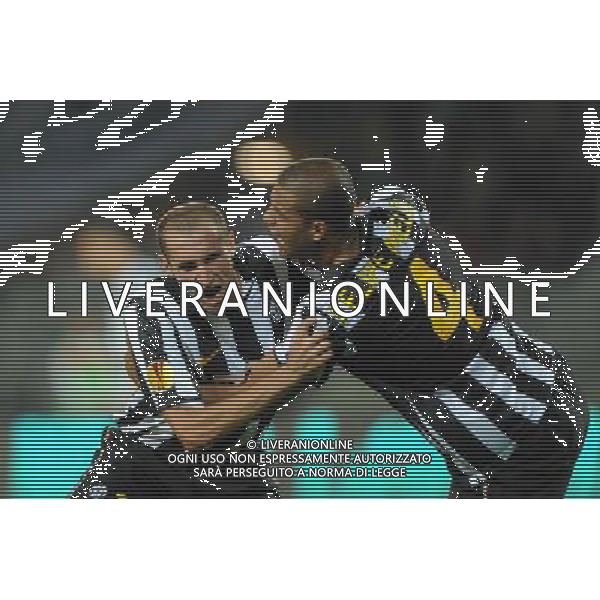 16-09-2010 Torino Juventus Lechz Poznac Europa League 2010 2011 Nella foto: esultanza gol chiellini ag aldo liverani