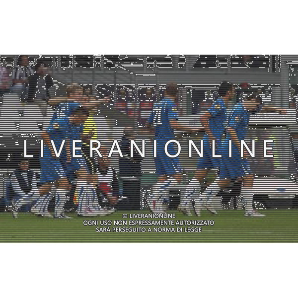 TORINO 16/09/2010 UEFA EUROPA LEAGUE 2010-2011 - PARTITA JUVENTUS vs LECH POZNAN nella foto : esultanza LECH POZNAN dopo il gol ©  Maciej Nowaczyk / Newspix.pl- AG. ALDO LIVERANI SAS italy only *** Local Caption *** 
