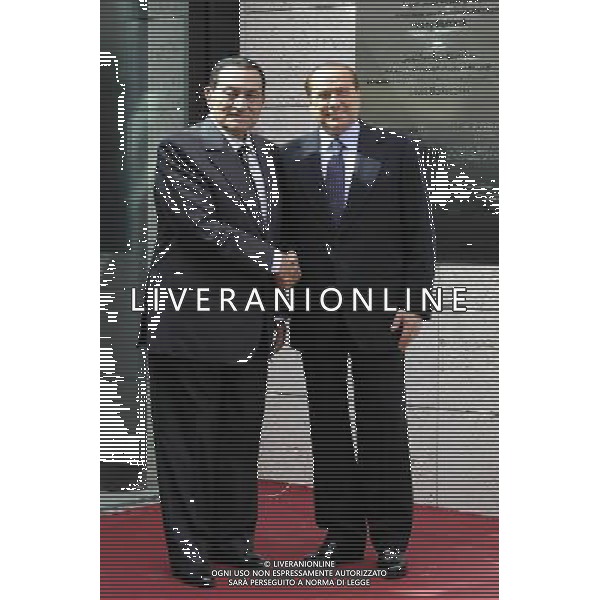 Roma - 23/09/2010 - Il Presidente del Consiglio Silvio Berlusconi incontra il Presidente della Repubblica Araba d\'Egitto Mohamed Hosny MUBARAK ph. Corradetti / ©Aldo Liverani Sas