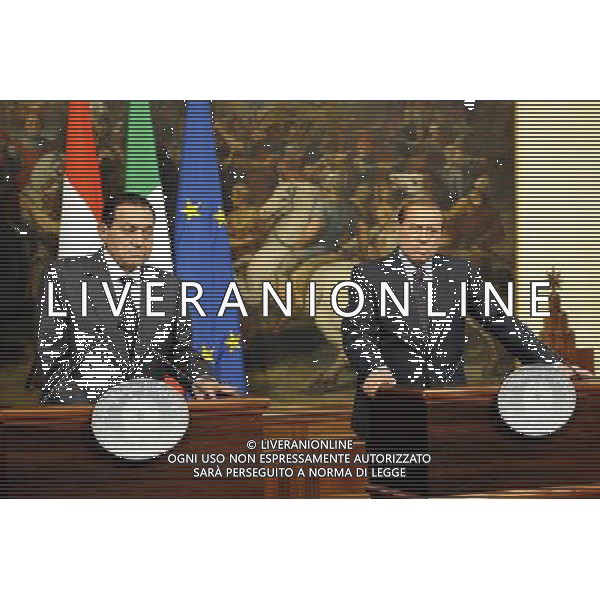 Roma - 23/09/2010 - Il Presidente del Consiglio Silvio Berlusconi incontra il Presidente della Repubblica Araba d\'Egitto Mohamed Hosny MUBARAK - ph. Corradetti / ©Aldo Liverani Sas