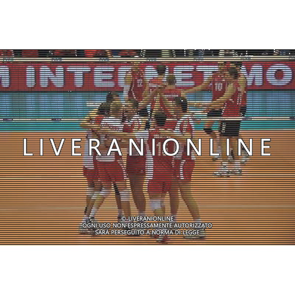 Trieste, 25/09 /2010. FIVB 2010 Men\'s World Championship Polonia vs Canada Gruppo F - 1 turno Nella foto: Polonia, esultanza Foto di Simone Ferraro / Ag. Aldo Liverani