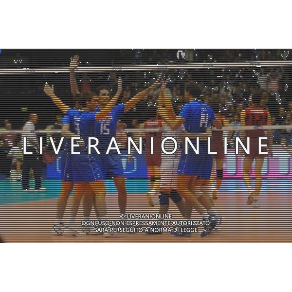 Campionati Mondiali Pallavolo maschile 1° giornata della prima fase Milano 25-09-2010 Italia - Giappone nella foto: esultanza Italia a fine gara foto Garavaglia - ag. Aldo Liverani sas