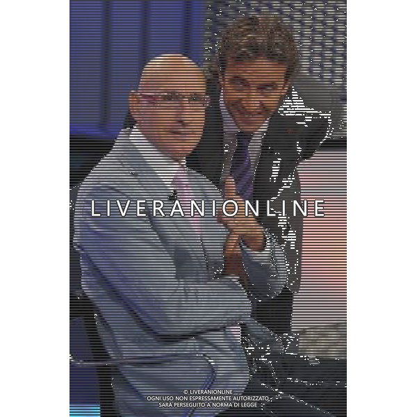 COLOGNO M.se (MI) 26/9/2010 STUDIO 11 DI MEDIASET VIA CINELANDIA, 5 TRASMISSIONE TELEVISIVA: -GUIDA AL CAMPIONATO- NELLA FOTO MINO TAVERI E FRANCESCO (CICCIO) GRAZIANI FOTO ROMANO/AG ALDO LIVERANI