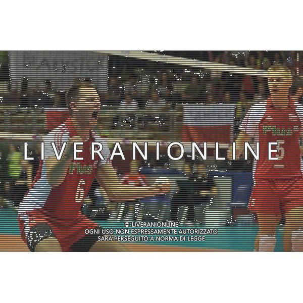 Trieste, 26/09 /2010. FIVB 2010 Men\'s World Championship Polonia vs Germania Gruppo F - 2 turno Nella foto: Kurek Bartosz, esultanza Foto di Simone Ferraro / Liverani