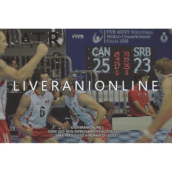 Trieste, 26/09 /2010. FIVB 2010 Men\'s World Championship Canada vs Serbia Gruppo F - 2 turno Nella foto: esultanza di Duff Justin e Cundy Nicholas Foto di Simone Ferraro / Liverani