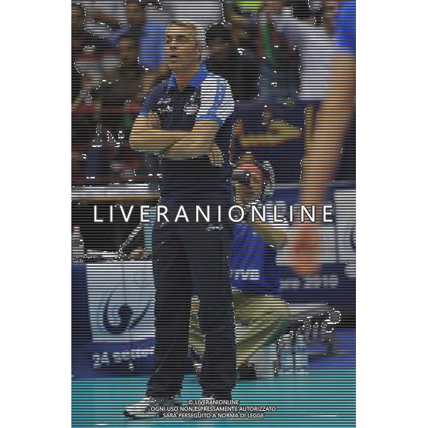 Campionati Mondiali Pallavolo maschile FIVB 3¡ giornata della prima fase Milano 27-09-2010 Italia - Iran nella foto: l\'allenatore Andrea Anastasi (Italia) foto Garavaglia - ag. Aldo Liverani sas
