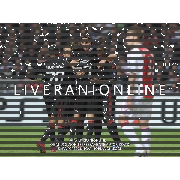 UEFA Champions League 2010/2011 Gruppo G Amsterdam (Olanda) - 28.09.2010 Ajax-Milan Nella Foto:ibrahimovic esulta /Ph.Vitez-Ag. Aldo Liverani