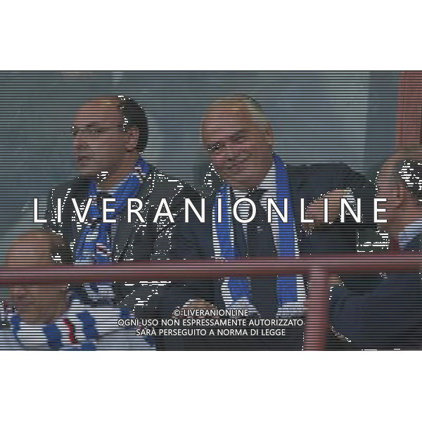 sampdoria - cagliari 17/05/2003 nella foto marotta e garrone foto aldo liverani