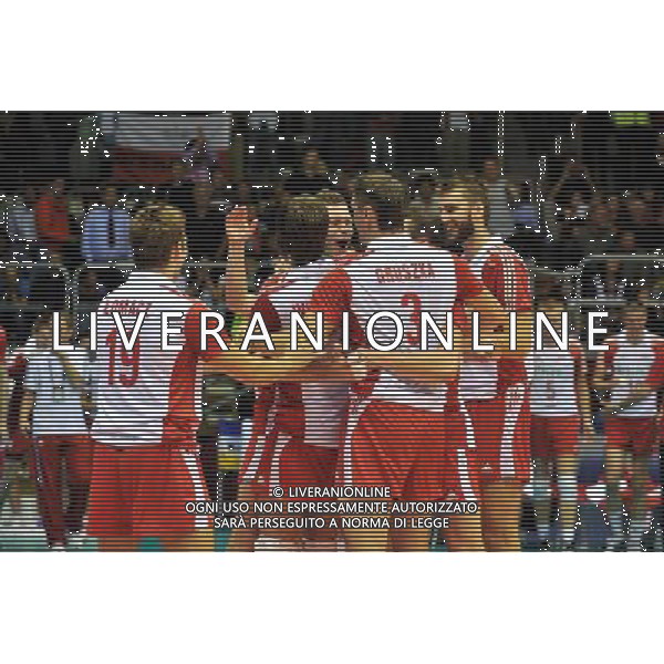 Trieste, 27/09 /2010. FIVB 2010 Men\'s World Championship Serbia vs Polonia Gruppo F - 3 turno Nella foto: Esultanza Polonia Foto di Simone Ferraro / Liverani