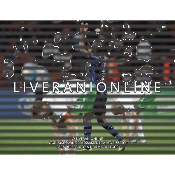 Inter - Werder Brema Champions League 29/09/2010 nella foto samuel eto\'o esultanza a fine gara ©Luzzani/Agenzia Aldo Liverani Sas