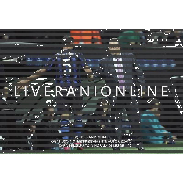Milano 29-09-2010 Champions League 2010/11 inter-werder brema 4:0 nella foto rafael benitez e dejan stankovic ph marco luzzani/ag aldo liverani s.a.s.