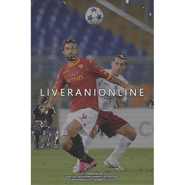 Roma - 28/09/2010 - Stadio Olimpico - Uefa Champions League 2010/2011 - Fase a gironi - Gruppo E - Roma vs CFR Cluj - nella foto: Mirko VUCINIC e Cristian PANIN ph. Corradetti/Aldo LIVERANI Sas