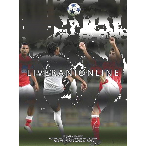 20100928: BRAGA, PORTUGAL - SC Braga vs Shakhtar Donetsk: UEFA Champions League 2010/2011 Group H Round 2. In picture: Luiz Adriano And Luis Aguiar. PHOTO: Pedro Benavente/CITYFILES / Newspix.pl - Ag. Aldo Liverani sas ITALY ONLY 