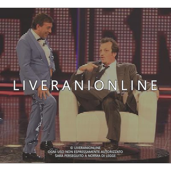 MILANO 30/09/2010 TRASMISSIONE TV \'CHIAMBRETTI NIGHT\' nella foto piero CHIAMBRETTI gabriele muccino ph.Fiochi/AG. ALDO LIVERANI SAS