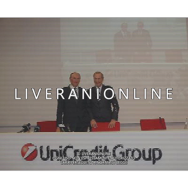 MILANO 01-10-2010 ECONOMIA CONFERENZA DI PRESENTAZIONE DEL NUOVO AMMINISTRATORE DELEGATO DI - UNICREDIT BANCA - FEDERICO GHIZZONI nella foto FEDERICO GHIZZONI - DIETER RAMPL ph.Fiochi/AG ALDO LIVERANI SAS