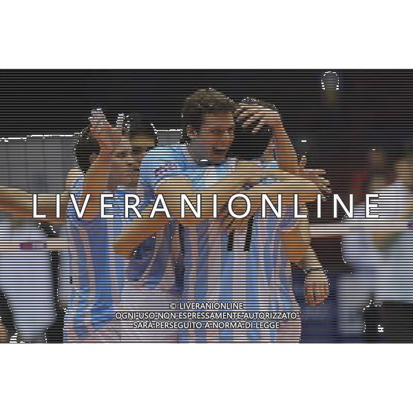 Campionati Mondiali Pallavolo maschile FIVB 3° giornata della seconda fase Milano 2-10-2010 Argentina - Giappone nella foto: esulta l\'Argentina per il passaggio alla terza fase del Mondiale foto Garavaglia - ag. Aldo Liverani sas