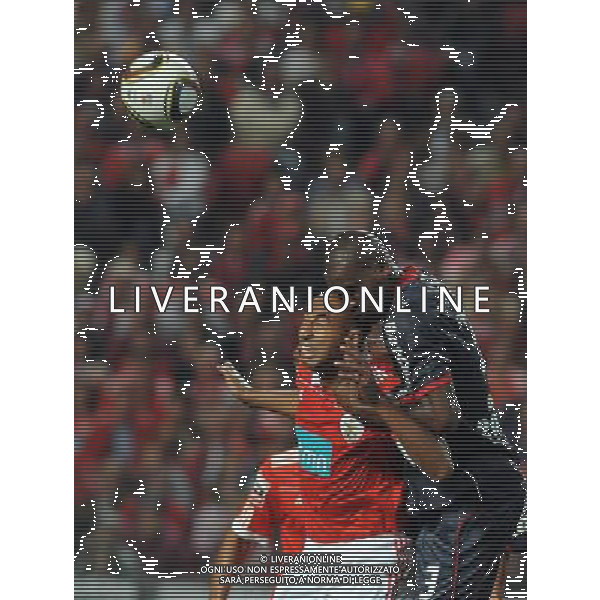 20101003: LISBON, PORTUGAL - SL Benfica vs SC Braga: Portuguese League 2010/2011, 7th round. NELLA FOTO Luisao (Benfica) and Paulao (Braga). PHOTO: Alvaro Isidoro/CITYFILES/NEWSPIX.PL AG ALDO LIVERANI ONLY ITALY