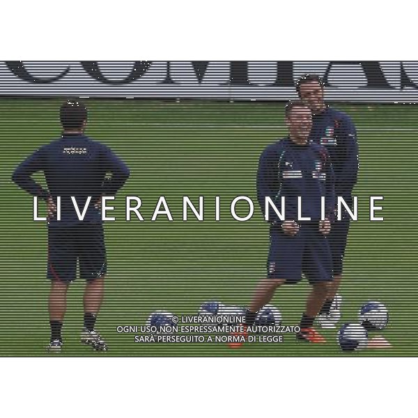 Raduno Nazionale Italiana a Coverciano Coverciano(FI) - 04.10.2010 Allenamento Nella Foto:cassano antonio- pazzini giam paolo /Ph.Vitez-Ag. Aldo Liverani