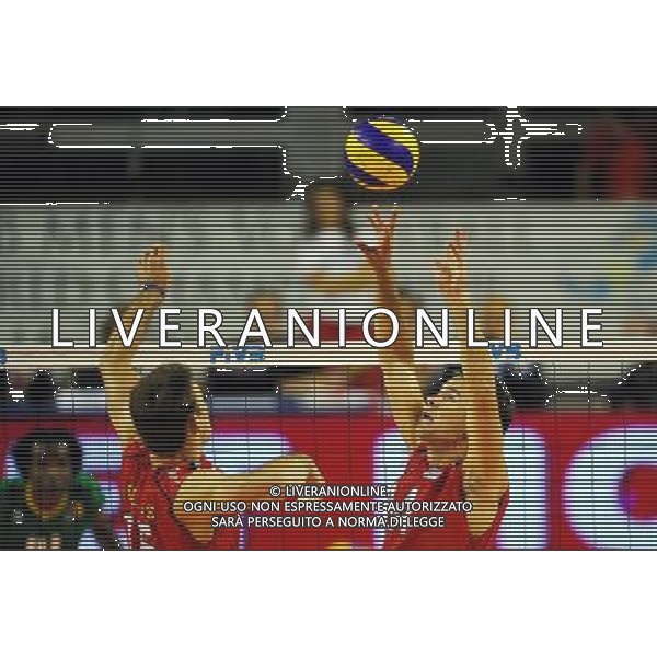 01.10.2010 ANCONA FIVB MENS WOLRD CHAMPIONSHIP CAMEROON AND USA NELLA FOTO KEVIN HANSEN FOT LUKASZ LASKOWSKI / PRESSFOCUS / NEWSPIX.PL AG ALDO LIVERANI ONLY ITALY