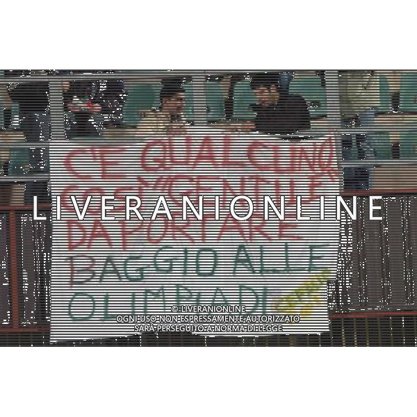 Palermo 18/02/2004 Italia-repubblica ceca amichevole nazionale nella foto striscione dei tifosi per roberto baggio* Agenzia Aldo liverani