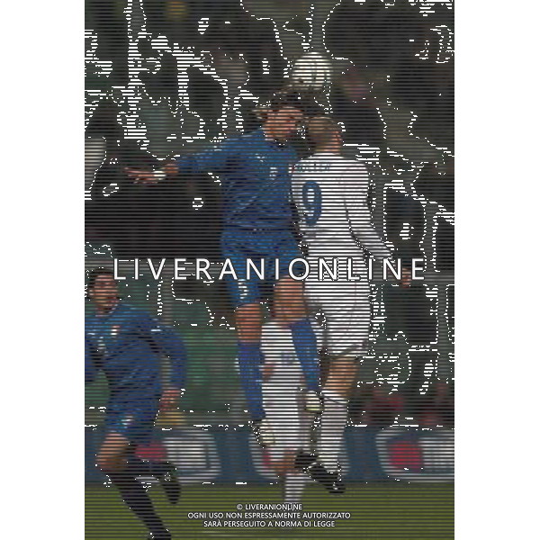 Palermo 18/02/2004 Italia-repubblica ceca amichevole nazionale nella foto nicola legrottaglie e koller* Agenzia Aldo liverani