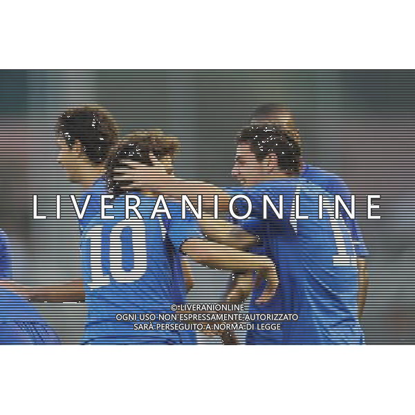 Rieti - 08/10/2010 - Stadio \'Centro D\'Italia\' - Spareggio d\'andata per accedere all\'Europeo Under 21 2011 - Italia vs Bielorussia - nella foto: Mattia Destro e Fabbrini ph. Corradetti / ©Aldo Liverani Sas