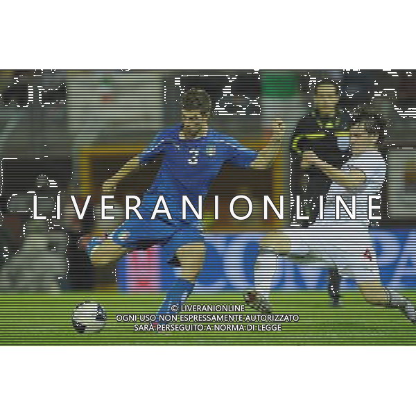 Rieti - 08/10/2010 - Stadio \'Centro D\'Italia\' - Spareggio d\'andata per accedere all\'Europeo Under 21 2011 - Italia vs Bielorussia - nella foto: Davide Santon ph. Corradetti / ©Aldo Liverani Sas