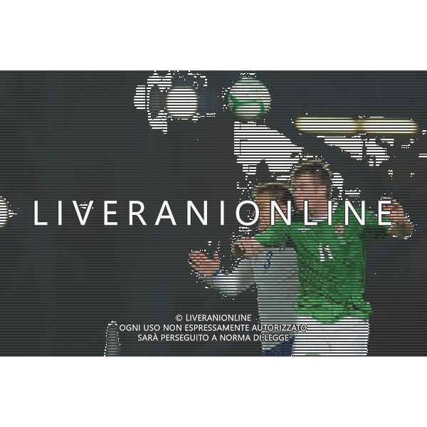 Qualificazioni ai Campionati Europei UEFA EURO 2012 Gruppo C Belfast (Irlanda del Nord) - 08.10.2010 Irlanda del Nord-Italia Nella Foto:brunt e domenico criscito /Ph.Vitez-Ag. Aldo Liverani