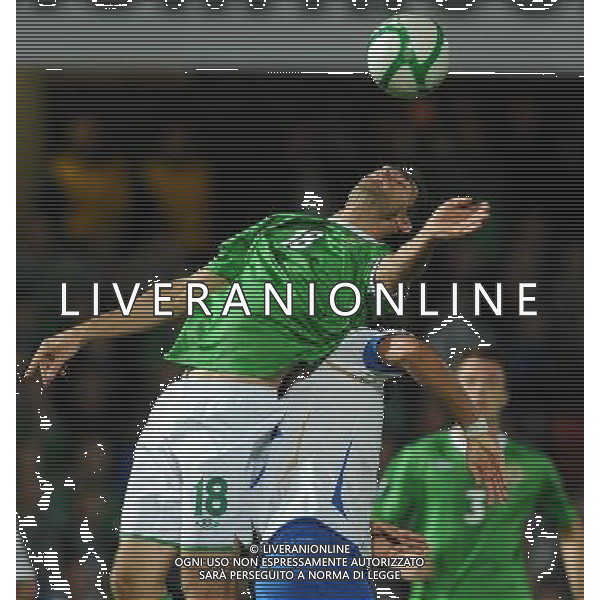 Qualificazioni ai Campionati Europei UEFA EURO 2012 Gruppo C Belfast (Irlanda del Nord) - 08.10.2010 Irlanda del Nord-Italia Nella Foto:hughes e marco borriello /Ph.Vitez-Ag. Aldo Liverani