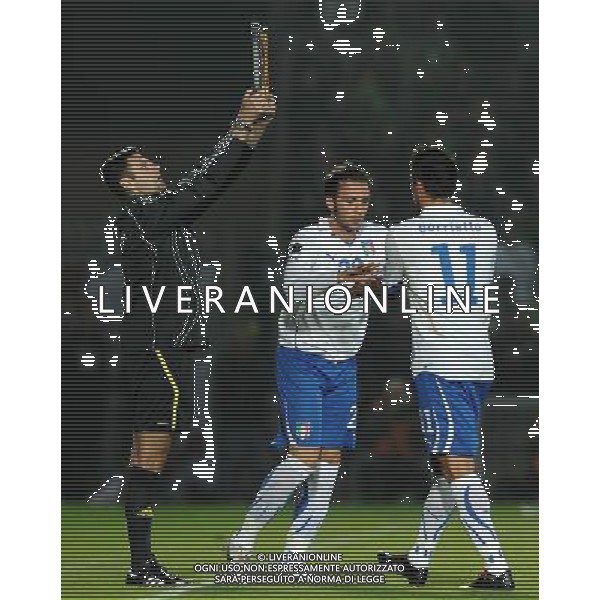 Qualificazioni ai Campionati Europei UEFA EURO 2012 Gruppo C Belfast (Irlanda del Nord) - 08.10.2010 Irlanda del Nord-Italia Nella Foto:sostituzione di giampaolo pazzini e marco borriello /Ph.Vitez-Ag. Aldo Liverani