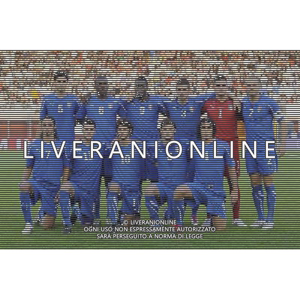 Rieti - 08/10/2010 - Stadio \'Centro D\'Italia\' - Spareggio d\'andata per accedere all\'Europeo Under 21 2011 - Italia vs Bielorussia - nella foto: La formazione dell\'Under 21 ph. Corradetti / ©Aldo Liverani Sas
