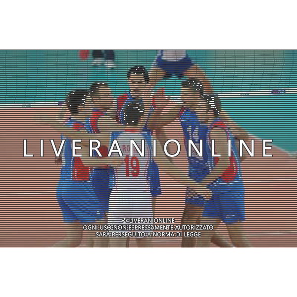 Campionati Mondiali Pallavolo maschile FIVB Semifinale Roma 9-10-2010 Cuba - Serbia nella foto: esultanza Serbia foto Garavaglia - ag. Aldo Liverani sas