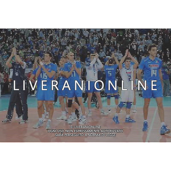 Campionati Mondiali Pallavolo maschile FIVB Semifinale Roma 9-10-2010 Italia - Brasile nella foto: l\'Italia saluta il mondiale foto Garavaglia - ag. Aldo Liverani sas